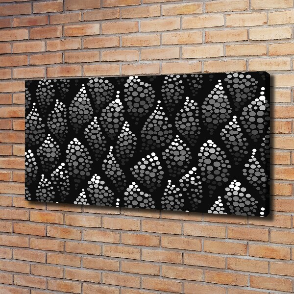 Bild auf leinwand Schwarze und weiße Punkte