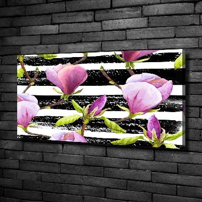 Bild auf leinwand Gestreifte Magnolie