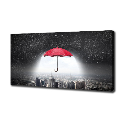 Bild auf leinwand Regenschirm über der Stadt