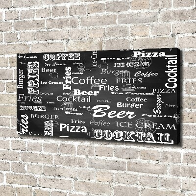 Wandbild Speisekarte