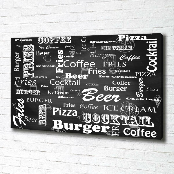 Wandbild Speisekarte