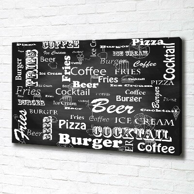 Wandbild Speisekarte