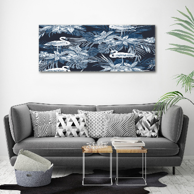 Fotobild Flamingos und Pflanzen