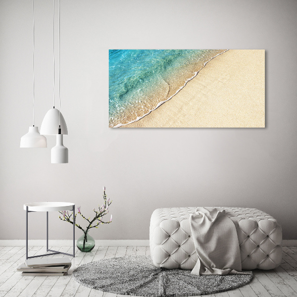 Wandbild Eine Welle am Strand