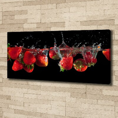 Wandbild Erdbeeren unter Wasser