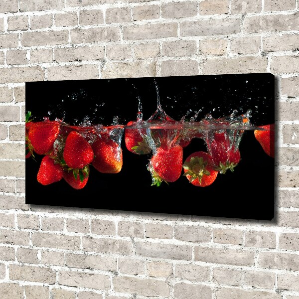Wandbild Erdbeeren unter Wasser