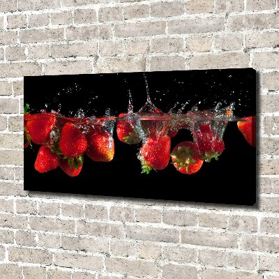 Wandbild Erdbeeren unter Wasser