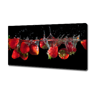 Wandbild Erdbeeren unter Wasser