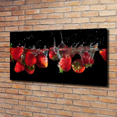 Wandbild Erdbeeren unter Wasser