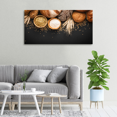 Bild auf leinwand Brot und Weizen