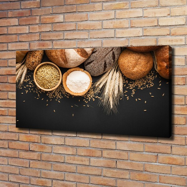 Bild auf leinwand Brot und Weizen