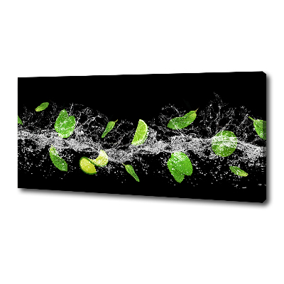 Wandbild Limette mit Minze