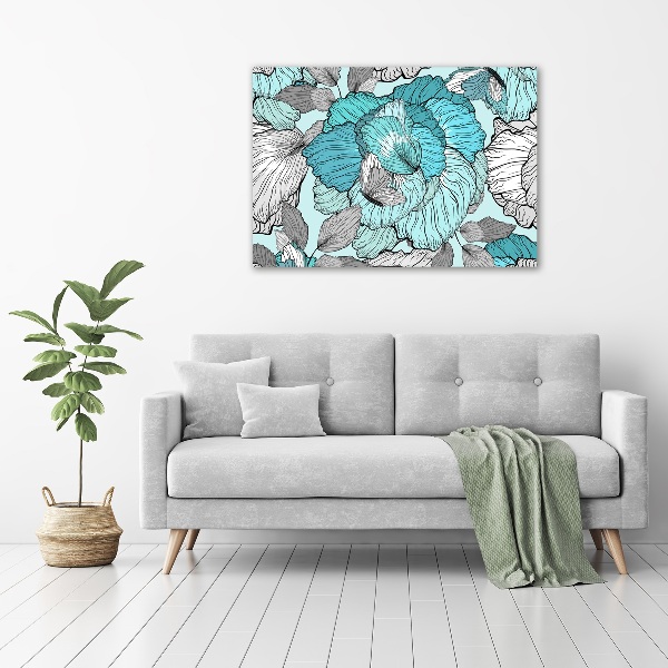 Wandbild Blumenmuster