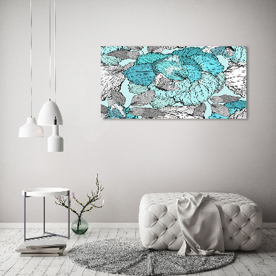 Wandbild Blumenmuster