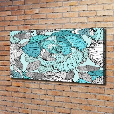 Wandbild Blumenmuster