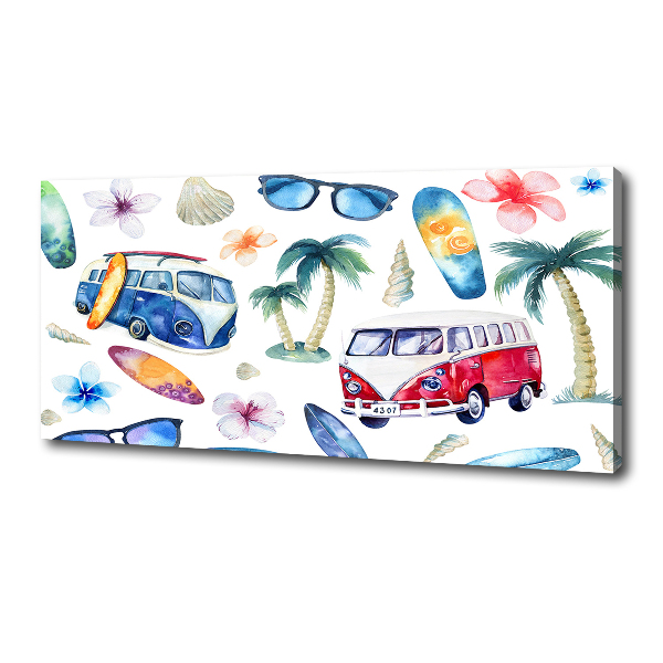 Wandbild Surfsymbole