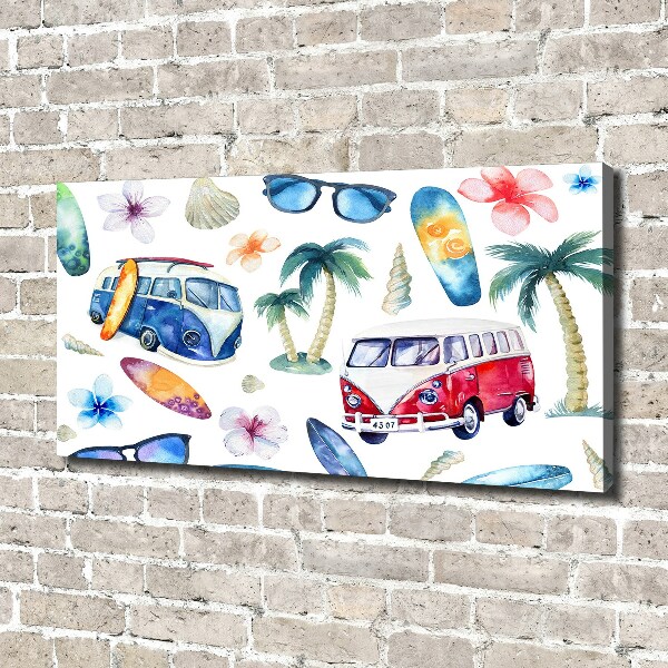 Wandbild Surfsymbole