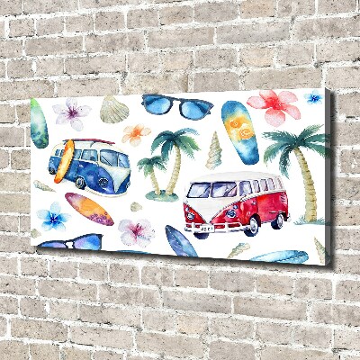 Wandbild Surfsymbole