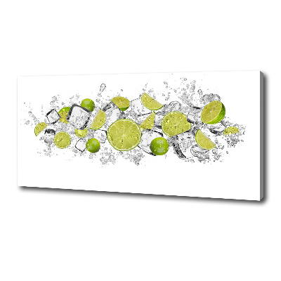 Bild auf leinwand Limetten-Eiswürfel