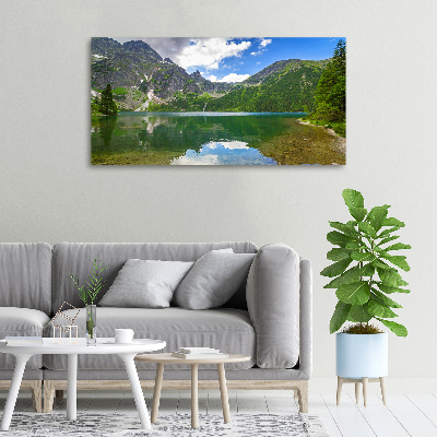 Bild auf leinwand Das Meeresauge der Tatra-Berge