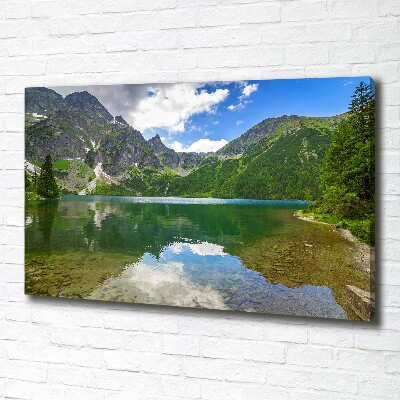 Bild auf leinwand Das Meeresauge der Tatra-Berge