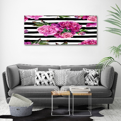 Wandbild Rosa Pfingstrosen