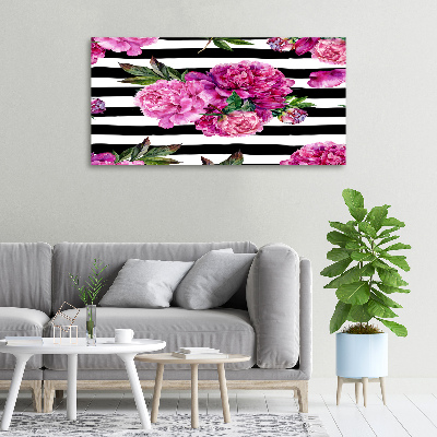 Wandbild Rosa Pfingstrosen