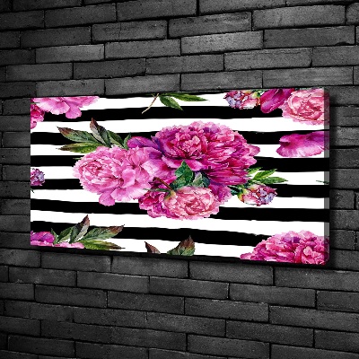 Wandbild Rosa Pfingstrosen