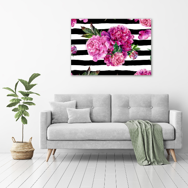 Wandbild Rosa Pfingstrosen