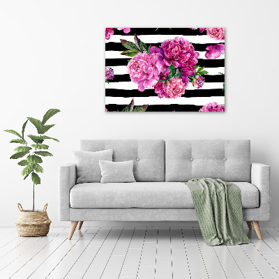 Wandbild Rosa Pfingstrosen