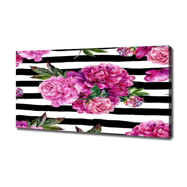 Wandbild Rosa Pfingstrosen