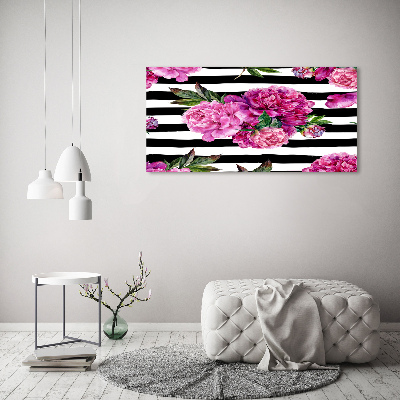 Wandbild Rosa Pfingstrosen