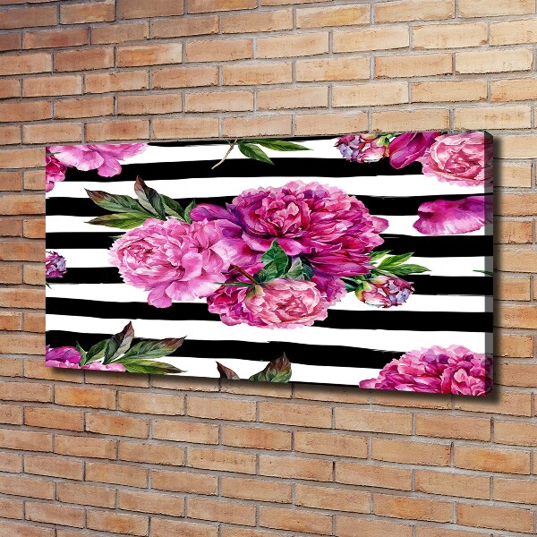 Wandbild Rosa Pfingstrosen