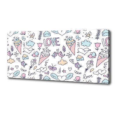 Wandbild Romantisches Muster