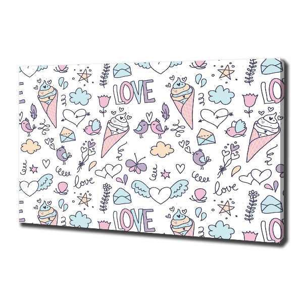 Wandbild Romantisches Muster