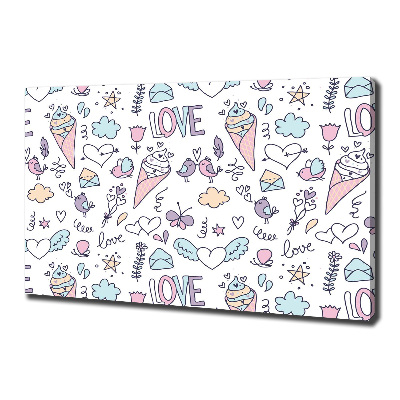 Wandbild Romantisches Muster