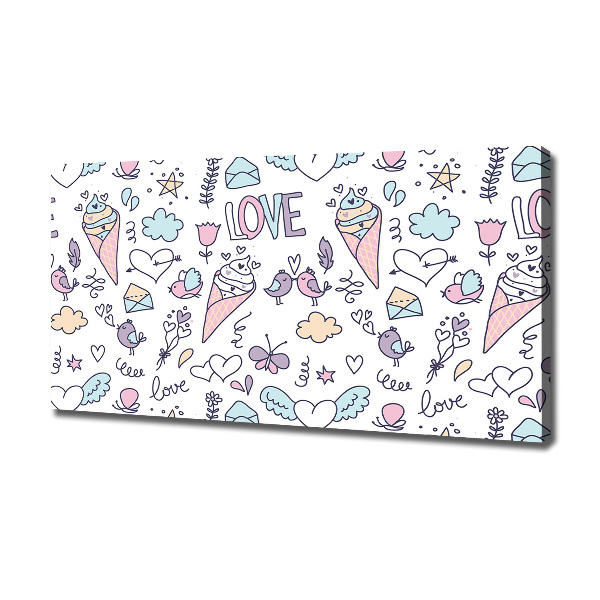 Wandbild Romantisches Muster