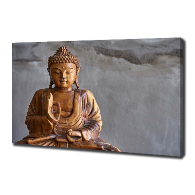 Wandbild Buddha aus Holz