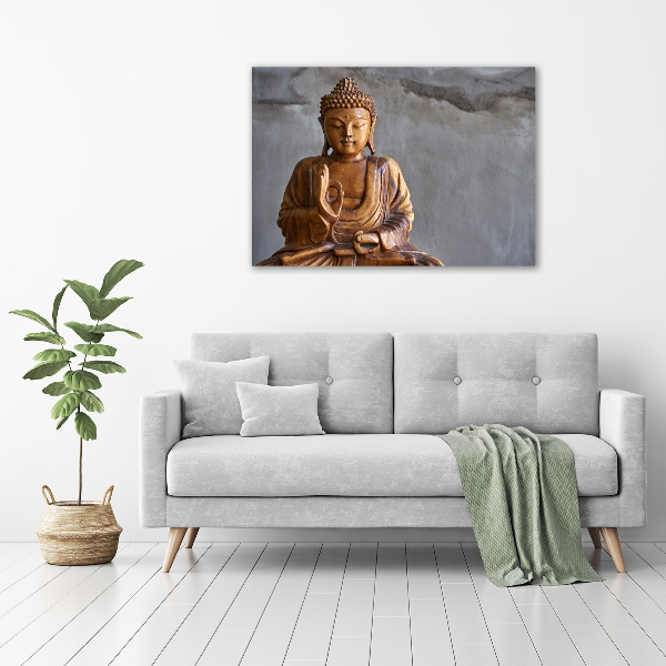 Wandbild Buddha aus Holz