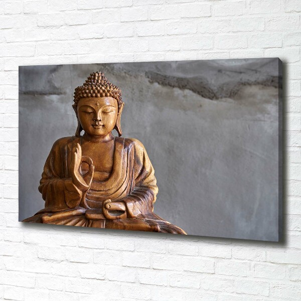 Wandbild Buddha aus Holz