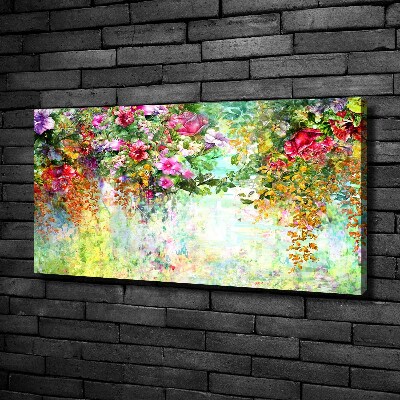 Bild auf leinwand Bunte Blumen