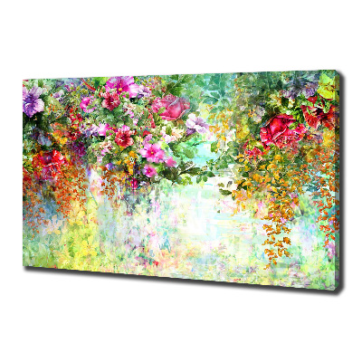 Bild auf leinwand Bunte Blumen