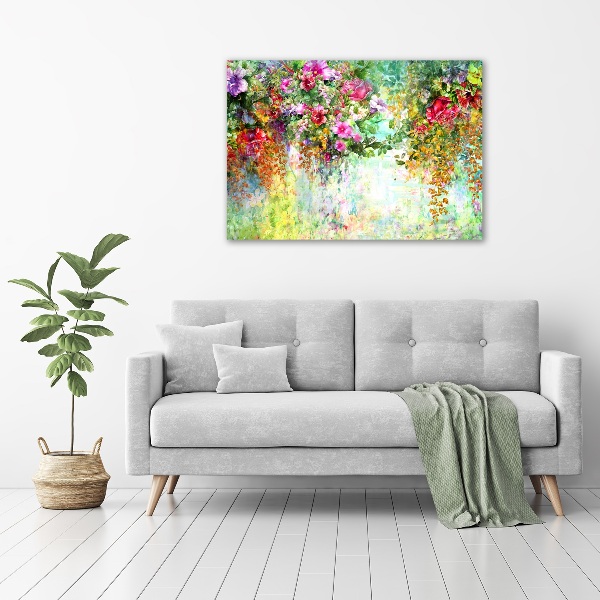 Bild auf leinwand Bunte Blumen