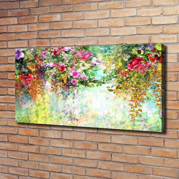 Bild auf leinwand Bunte Blumen