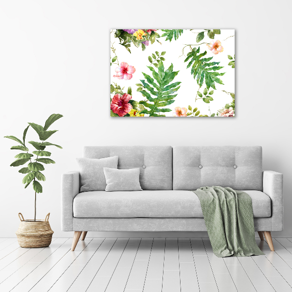 Wandbild Blumenmuster