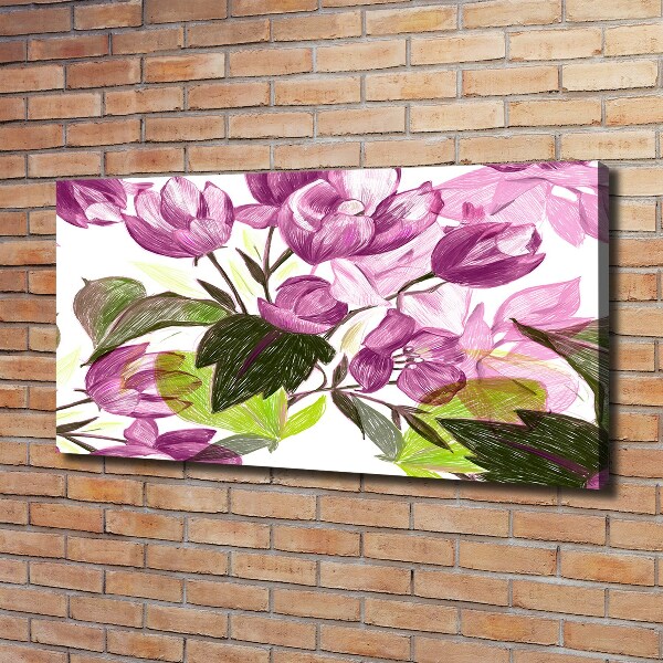 Wandbild Blumenmuster