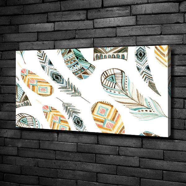 Wandbild Ethnische Federn