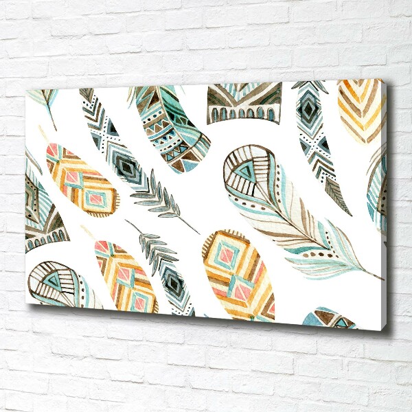 Wandbild Ethnische Federn
