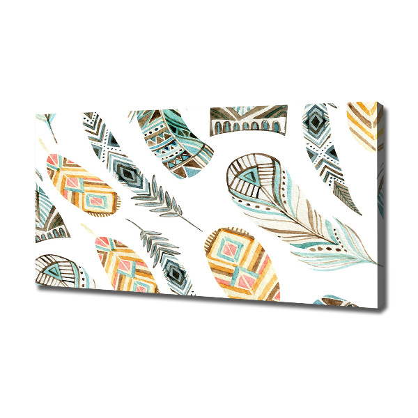 Wandbild Ethnische Federn