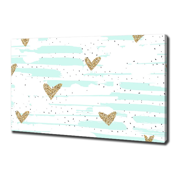 Fotobild Hintergrund mit goldenen Herzen